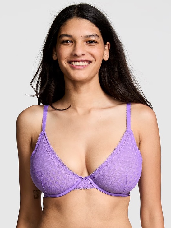 PINK Victoria's Secret Other - PINK Victoria's Secret Wink Unlined Plunge Bra in Wysteria Purple Size 34C